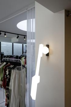 SUN, Wandaufbauleuchte, eckig, 1x max. 40 W, LED-Leuchtmittel, G9, PHASE, schwarz