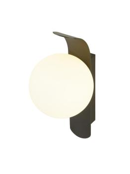 SUN, Wandaufbauleuchte, rund, 1x max. 40 W, LED-Leuchtmittel, G9, PHASE, schwarz