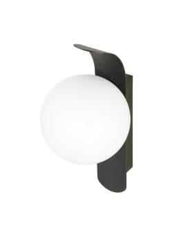 SUN, Wandaufbauleuchte, rund, 1x max. 40 W, LED-Leuchtmittel, G9, PHASE, schwarz