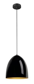 PARA CONE 30, Pendelleuchte, Pendellänge 250 cm, E27, 1x max. 60 W, schwarz / gold