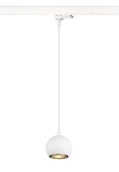 Preview: LIGHT EYE® 90, 3~ Pendelleuchte, GU10, Pendellänge 150 cm, 1x max. 6 W, matt weiß