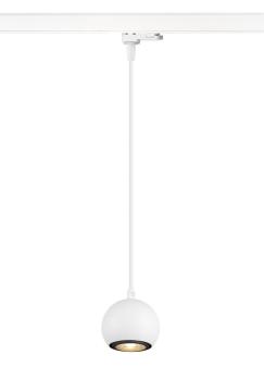 Preview: LIGHT EYE® 90, 3~ Pendelleuchte, GU10, Pendellänge 150 cm, 1x max. 6 W, matt weiß