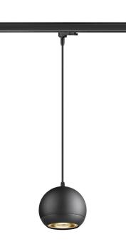 LIGHT EYE® 150, 3~ Pendelleuchte, GU10, Pendellänge 150 cm, 1x max. 13 W, matt schwarz