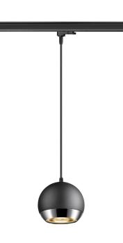 Preview: LIGHT EYE® 150, 3~ Pendelleuchte, GU10, Pendellänge 150 cm, 1x max. 13 W, matt schwarz