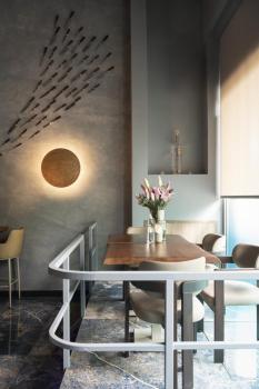 Preview: MANA 40 Leuchtenschirm, rund, moon structure, H: 2.2 cm, gold