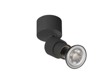 Preview: PURI 2.0 Basic, Wand- und Deckenaufbauleuchte, rund, 1x max. 6 W GU10, schwarz