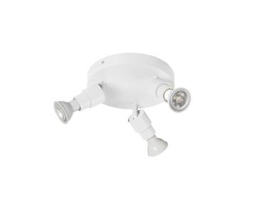 Preview: PURI 2.0 Basic, Wand- und Deckenaufbauleuchte, rund, 3 x max. 6 W GU10, weiß