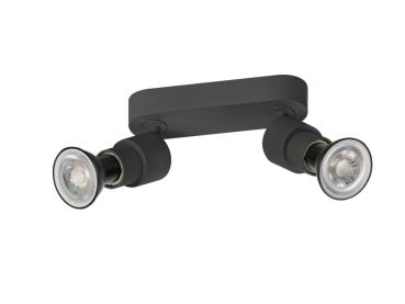 Preview: PURI 2.0 Basic, Wand- und Deckenaufbauleuchte, 2 x max. 6 W GU10, schwarz