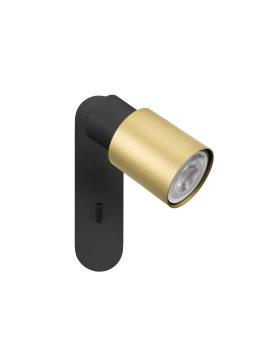 Preview: PURI 2.0 Tube, Wand- und Deckenaufbauleuchte, Schalter, rechteckig, 1x max. 6 W GU10, schwarz / gold