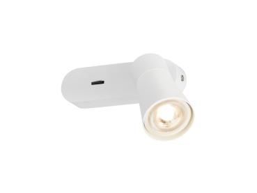 Preview: PURI 2.0 Cone, Wand- und Deckenaufbauleuchte, Schalter, rechteckig, 1x max. 6 W GU10, weiß