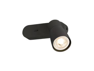 Preview: PURI 2.0 Dome, Wand- und Deckenaufbauleuchte, Schalter, rechteckig, 1x max. 6 W GU10, schwarz