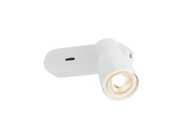 Preview: PURI 2.0 Dome, Wand- und Deckenaufbauleuchte, Schalter, rechteckig, 1x max. 6 W GU10, weiß