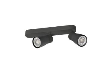 Preview: PURI 2.0 Dome, Wand- und Deckenaufbauleuchte, asymmetrisch, 2 x max. 6 W GU10, schwarz