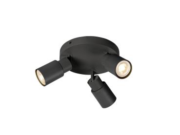 PURI 2.0 Tube, Wand- und Deckenaufbauleuchte, rund, 3 x max. 6 W GU10, schwarz