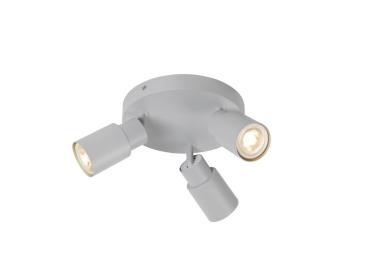 PURI 2.0 Tube, Wand- und Deckenaufbauleuchte, rund, 3 x max. 6 W GU10, grau