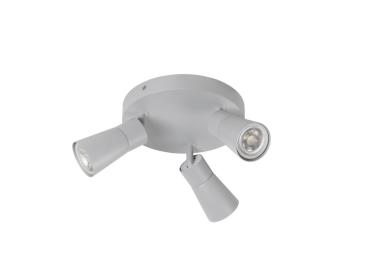 Preview: PURI 2.0 Cone, Wand- und Deckenaufbauleuchte, rund, 3 x max. 6 W GU10, grau