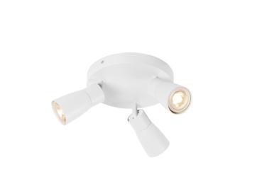 PURI 2.0 Dome, Wand- und Deckenaufbauleuchte, rund, 3 x max. 6 W GU10, weiß