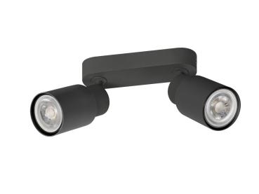 Preview: PURI 2.0 Tube, Wand- und Deckenaufbauleuchte, long, 2 x max. 6 W GU10, schwarz