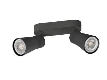 Preview: PURI 2.0 Cone, Wand- und Deckenaufbauleuchte, long, 2 x max. 6 W GU10, schwarz