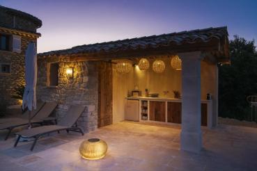 ADEGAN, Outdoor Stehleuchte, flat, Solar, 2200 K, IP65, braun