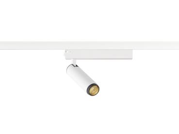 GRIP! S, 1~ Spot, zylindrisch, 2000-3000 K, 11 W, Dim-to-Warm, PHASE, 29°, weiß / schwarz