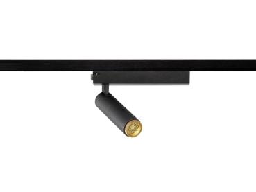 GRIP! S, 1~ Spot, zylindrisch, 2000-3000 K, 11 W, Dim-to-Warm, PHASE, 29°, schwarz / gold