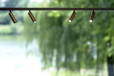 GRIP! S, 48V Spot, zylindrisch, 2700 K, 9.8 W, DALI, 29°, bronze / schwarz