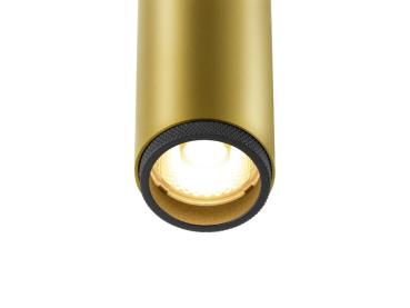 Preview: GRIP! S, 48V Spot, zylindrisch, 3000 K, 9.8 W, DALI, 29°, gold / schwarz