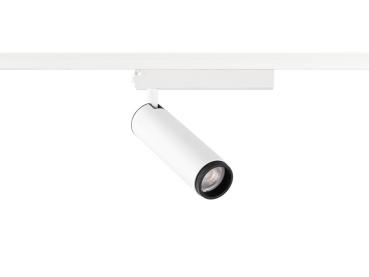 GRIP! M, 1~ Spot, zylindrisch, 2000-3000 K, 15 W, Dim-to-Warm, PHASE, 42°, weiß / schwarz