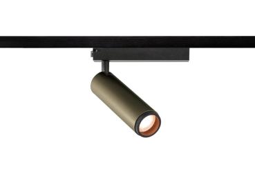 Preview: GRIP! M, 1~ Spot, zylindrisch, 2000-3000 K, 15 W, Dim-to-Warm, PHASE, 42°, bronze / schwarz