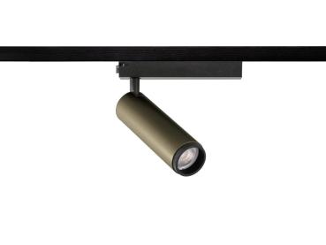 GRIP! M, 1~ Spot, zylindrisch, 2000-3000 K, 15 W, Dim-to-Warm, PHASE, 42°, bronze / schwarz
