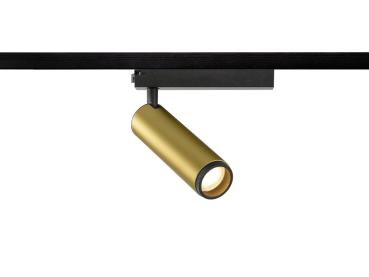 GRIP! M, 1~ Spot, zylindrisch, 2000-3000 K, 15 W, Dim-to-Warm, PHASE, 42°, gold / schwarz