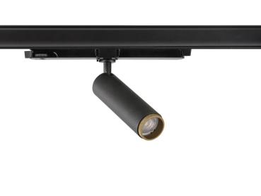 Preview: GRIP! M, 3~ Spot, zylindrisch, 3000 K, 20 W, DALI, Touch, 42°, schwarz / gold