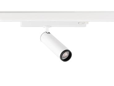 GRIP! M, 3~ Spot, zylindrisch, 2000-3000 K, 15 W, Dim-to-Warm, PHASE, 42°, weiß / schwarz