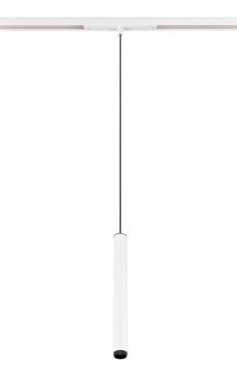 Preview: GRIP! S, 48V Pendelleuchte, Pendellänge 200 cm, 2700 K, 29°, DALI, weiß / schwarz