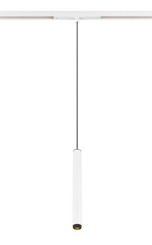 GRIP! S, 48V Pendelleuchte, Pendellänge 200 cm, 2000-3000 K, 29°, DALI, Dim-to-Warm, weiß / schwarz