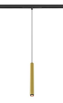 Preview: GRIP! S, 48V Pendelleuchte, Pendellänge 200 cm, 2000-3000 K, 29°, DALI, Dim-to-Warm, gold / schwarz