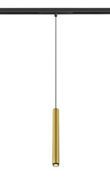 GRIP! S, 48V Pendelleuchte, Pendellänge 200 cm, 2000-3000 K, 29°, DALI, Dim-to-Warm, gold / schwarz