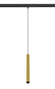GRIP! S, 48V Pendelleuchte, Pendellänge 200 cm, 2000-3000 K, 29°, DALI, Dim-to-Warm, gold / schwarz