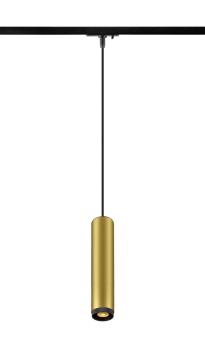 GRIP! L, 1~ Pendelleuchte, GU10, Pendellänge 200 cm, 1x max. 6 W, gold / schwarz