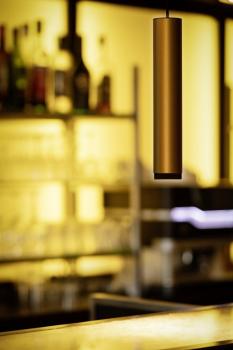 GRIP! L, 1~ Pendelleuchte, GU10, Pendellänge 200 cm, 1x max. 6 W, gold / schwarz