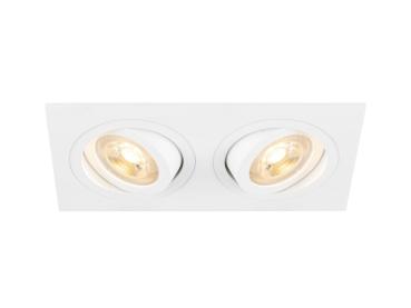 NEW TRIA® 155, Deckeneinbauleuchte, quadratisch, 2 x GU10, zweiflammig, weiß