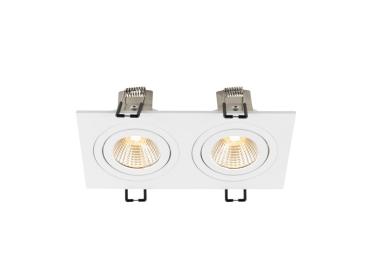 Preview: NEW TRIA® 155, Deckeneinbauleuchte, quadratisch, 2700 K, zweiflammig, PHASE, 38°, weiß