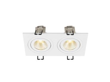 Preview: NEW TRIA® 155, Deckeneinbauleuchte, quadratisch, 3000 K, zweiflammig, PHASE, 38°, weiß