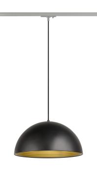 FORCHINI M 40 TRACK, 1~ Pendelleuchte, E27, Pendellänge 150 cm, Adapter silbergrau, 1x max. 40 W, matt schwarz / matt gold