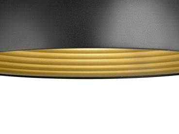 Preview: FORCHINI M 40 TRACK, 1~ Pendelleuchte, E27, Pendellänge 150 cm, Adapter silbergrau, 1x max. 40 W, matt schwarz / matt gold