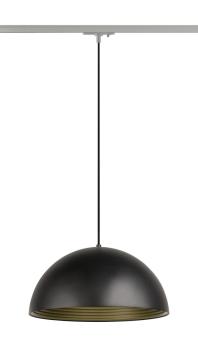 Preview: FORCHINI M 40 TRACK, 1~ Pendelleuchte, E27, Pendellänge 150 cm, Adapter silbergrau, 1x max. 40 W, matt schwarz / matt gold