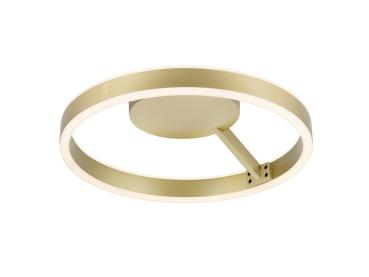 ONE, Wand- und Deckenaufbauleuchte, rund, 2700/3000 K, 14 W, DALI, Touch, 130°, messing