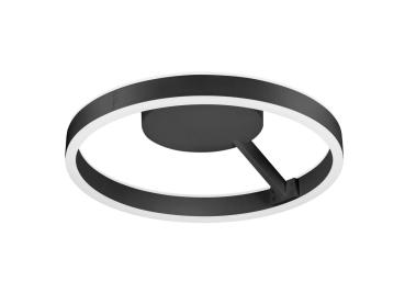 ONE, Wand- und Deckenaufbauleuchte, rund, 2700/3000 K, 14 W, DALI, Touch, 130°, schwarz