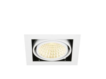 Preview: KADUX, Deckeneinbauleuchte, single, 3000 K, DALI 2, Touch, 30°, weiß